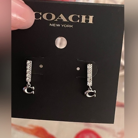 NWT COACH Pave Stud Earrings⭐️Never worn⭐️Beauties⭐️ - Picture 1 of 3